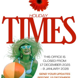 Holidays Times Ahead - Seasonal Trading Days