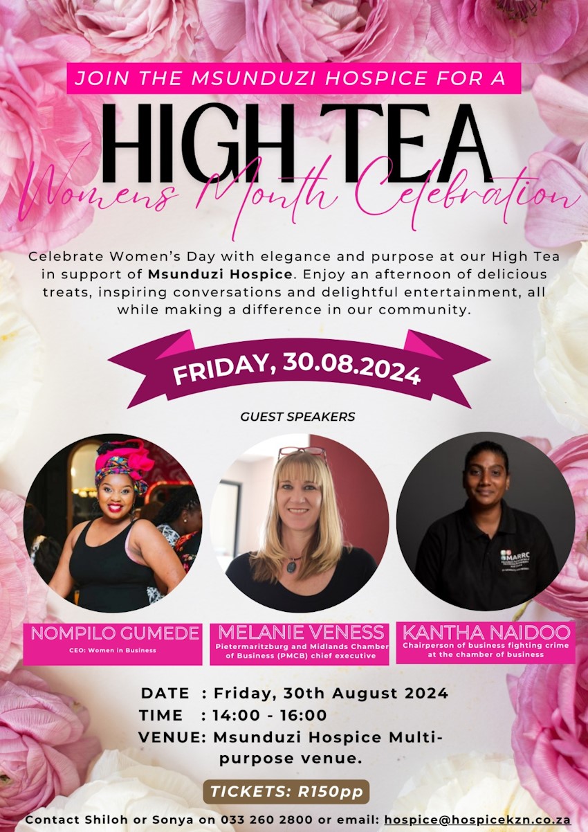 msunduzi hospice high tea 30 august 2024