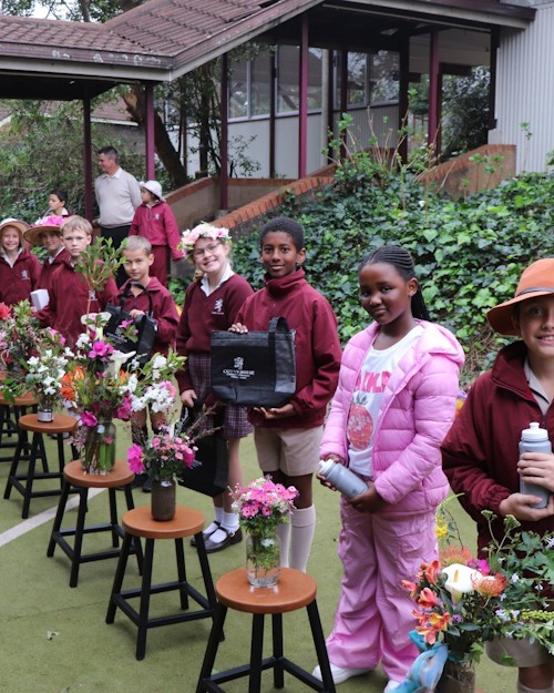 flower arranging at cowan house
