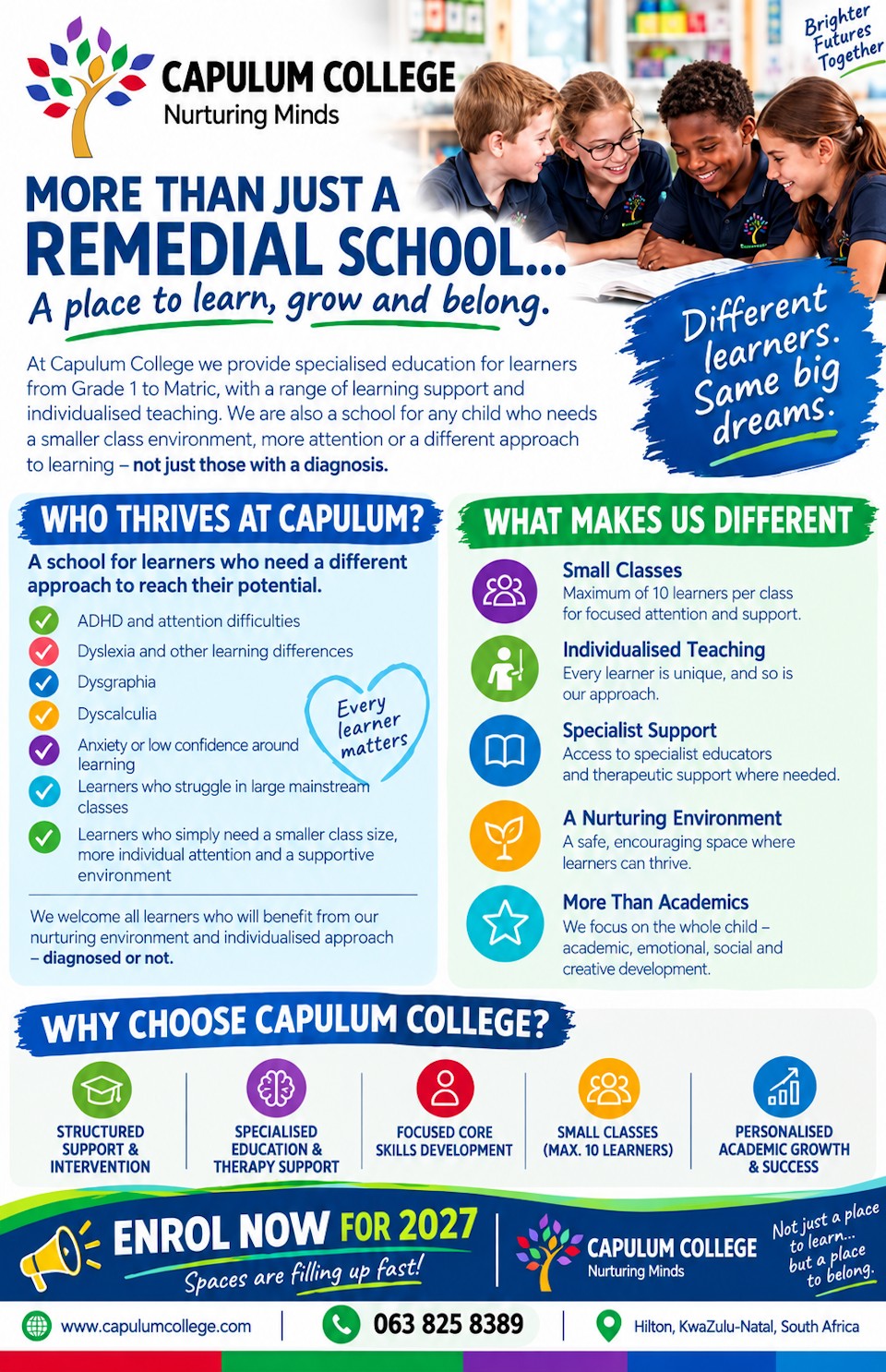 capulum college 2027 intake