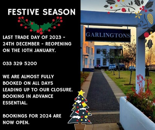 garlingtons festive hours dec 2023 500