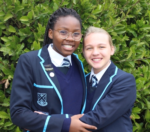 Head Girl Tsholofelo Mkhari Deputy Head Girl Ariné de Villiers 002