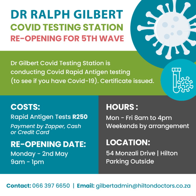 dr gilbert covid testing station opening 2 may 2022