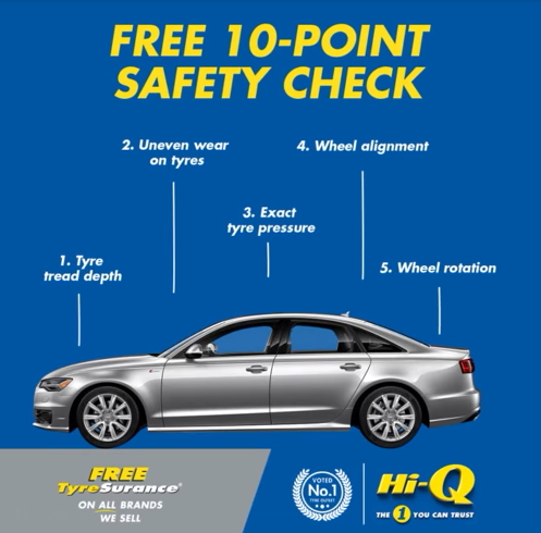 free 10 point tyre check