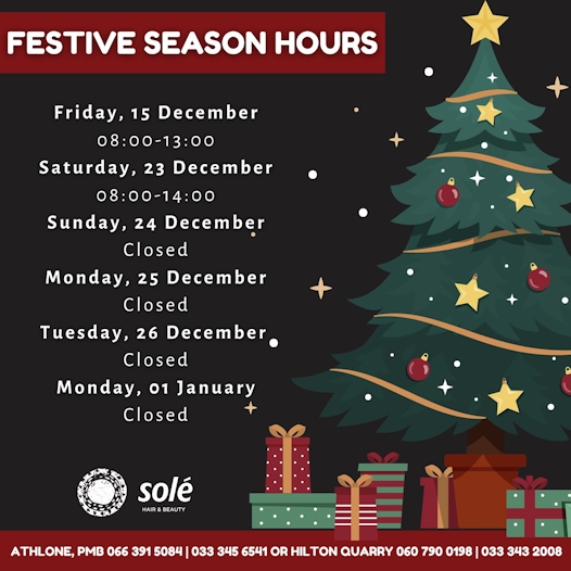sole festive hours