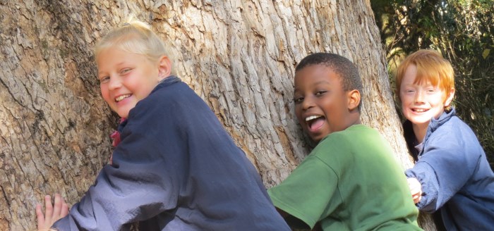 laddsworth pupils hug tree